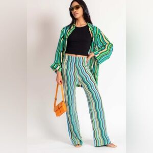 Simon Miller Nova Striped Viscose Pants